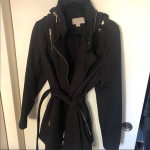 Michael Kors Black Waterproof Trenchcoat